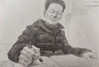 老师，我笔下的你，比照片更温暖